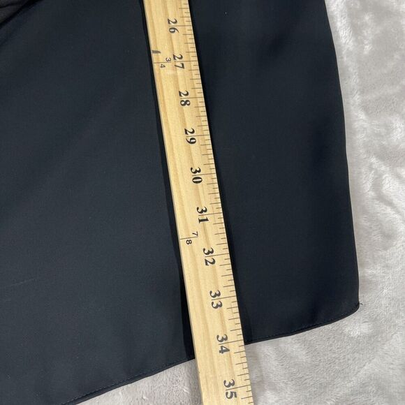 AllSaints Afia  Black Dress Size 8 Black Mini Twist Overlay Party Ready Side zip - Picture 10 of 13